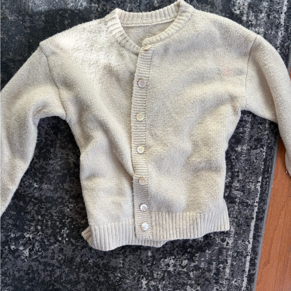 Cream Button-Up Cardigan